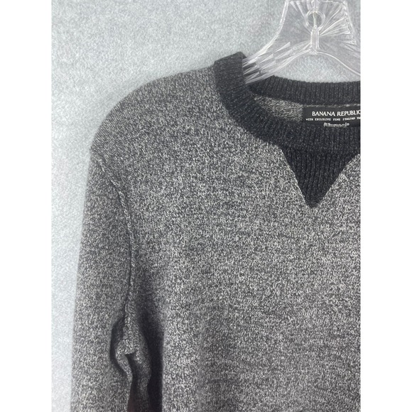 Banana Republic Sweater Mens S Gray Crew Neck Long Sleeve Pullover Filpucci Yarn - Picture 2 of 8
